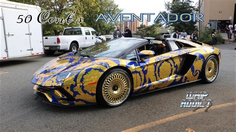 50 cent versace|WhipAddict: 50 Cent's Versace Wrapped Lamborghini Aventador .